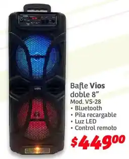 Soriana Híper Vios bafle doble 8" oferta