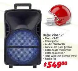 Soriana Híper Vios bafle 12" oferta
