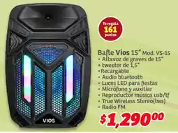 Soriana Híper Vios bafle 15" oferta