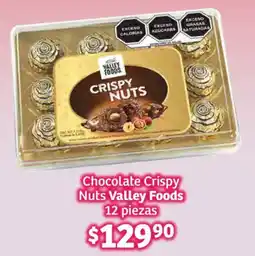 Soriana Híper Valley foods chocolate crispy nuts oferta