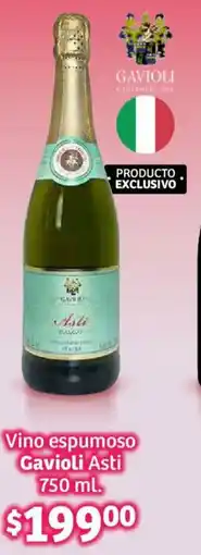 Soriana Híper Gavioli vino espumoso asti oferta