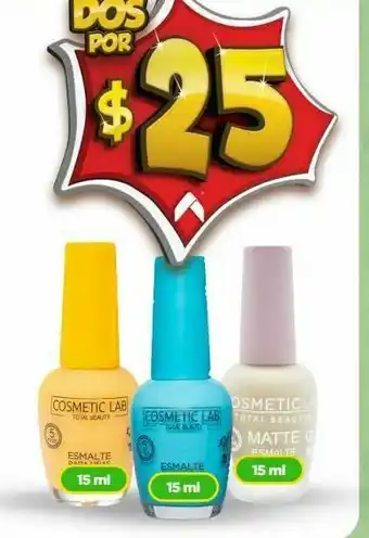 Bodega Aurrerá Esmalte para uñas cosmetic lab 15ml x 2 oferta