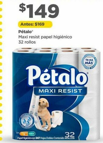 Bodega Aurrerá Papel higiénico pétalo oferta