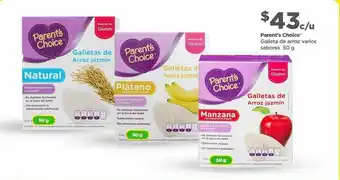 Bodega Aurrerá Galletas de arroz jazmín parents choice 50g oferta