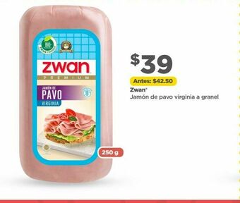 Bodega Aurrerá Jamón de pavo zwan oferta