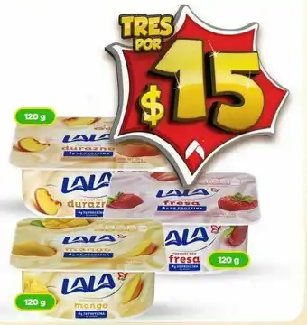 Bodega Aurrerá Yogurt  con fresa lala 120g  x3 oferta