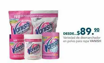 Variedad de desmanchador en polvo vanish, desde...