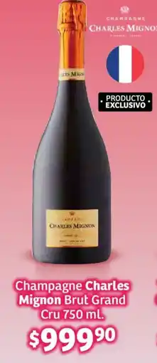 Soriana Híper Charles mignon champagne brut grand cru oferta