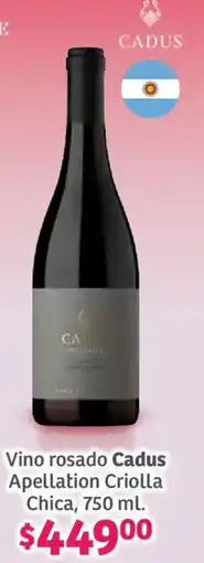 Soriana Híper Cadus vino rosado apellation criolla chica oferta
