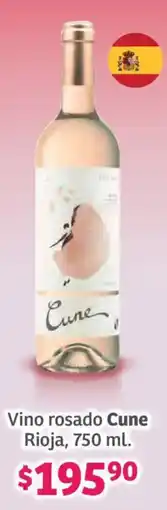 Soriana Híper Cune vino rosado rioja oferta