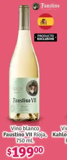 Soriana Híper Faustino vii vino blanco rioja oferta