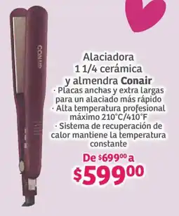 Soriana Híper Conair alaciadora 11/4 cerámica y almendra oferta