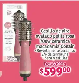 Soriana Híper Conair cepillo de aire ovalado petite rosa cerámica macadamia oferta