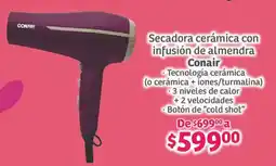 Soriana Híper Conair secadora cerámica con infusión de almendra oferta