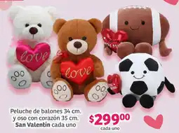 Soriana Híper San Valentín Peluche de balones oferta