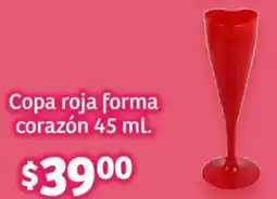 Soriana Híper Copa roja forma corazón oferta