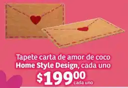 Soriana Híper Home style design tapete carta de amor de coco oferta