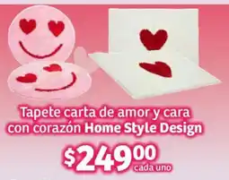 Soriana Híper Home style design tapete carta de amor y cara con corazón oferta