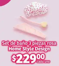Soriana Híper Home style design set de baño rosa oferta