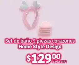 Soriana Híper Home style design set de baño corazones oferta