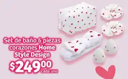 Soriana Híper Home style design set de baño corazones oferta