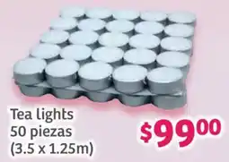 Soriana Híper Tea lights oferta