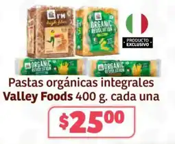 Soriana Híper Valley foods pastas orgánicas integrales oferta