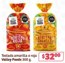 Soriana Híper Valley foods tostada amarilla o roja oferta