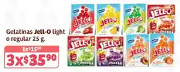 Soriana Híper Jell-o gelatinas light o regular oferta