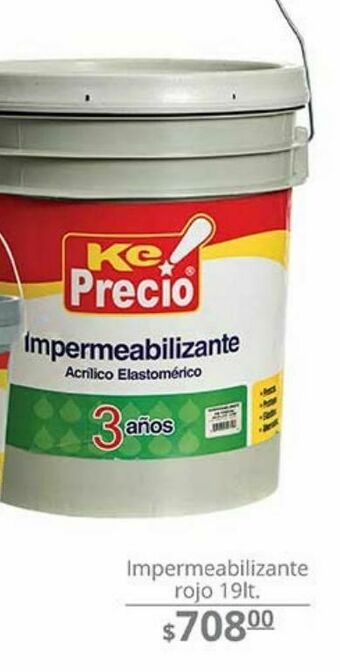 Impermeabilizante rojo 19lt