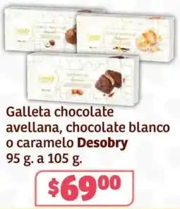 Soriana Híper Desobry galleta chocolate avellana, chocolate blanco o caramelo oferta