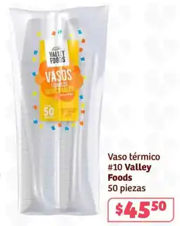 Soriana Híper Valley foods vaso térmico #10 oferta