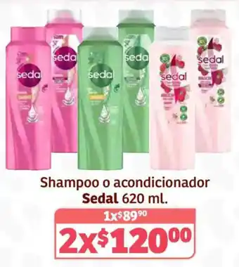 Soriana Híper Sedal shampoo o acondicionador oferta