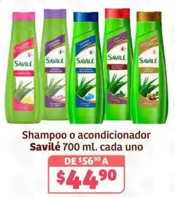 Soriana Híper Savilé shampoo o acondicionador oferta