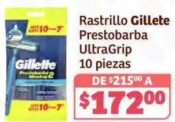 Soriana Híper Gillete rastrillo prestobarba ultragrip oferta