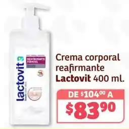 Soriana Híper Lactovit crema corporal reafirmante oferta
