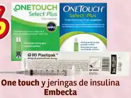 Soriana Híper One touch y embecta jeringas de insulina oferta