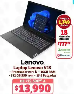 Soriana Híper Lenovo laptop v15 oferta