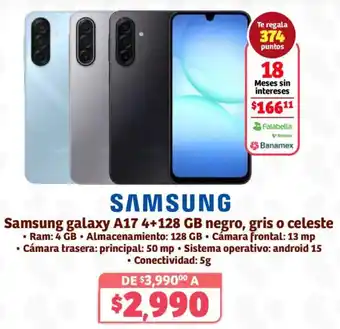 Soriana Híper Samsung galaxy A17 oferta