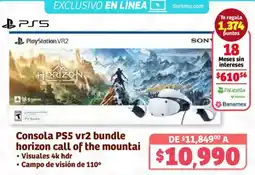 Soriana Híper Ps5 consola vr2 bundle horizon call of the mountai oferta