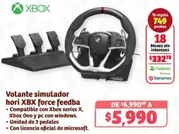 Soriana Híper Volante simulador hori xbx force feedba oferta