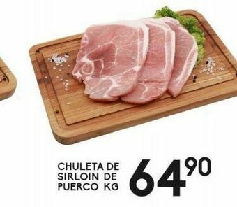 Alsuper Chuleta de sirloin de puerco kg oferta