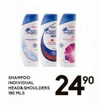 Alsuper Shampoo individual head&shoulders 180ml oferta