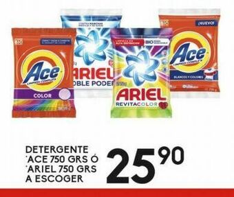 Alsuper Detergente ace 750g o ariel 750g oferta