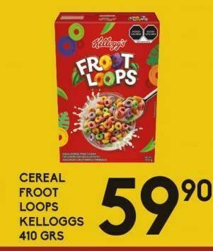Alsuper Cereal froot loops kelloggs 410g oferta