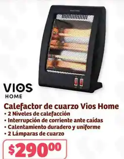 Soriana Híper Vios home calefactor de cuarzo oferta