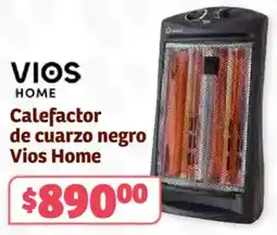 Soriana Híper Vios home calefactor de cuarzo negro oferta