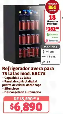 Soriana Híper Avera refrigerador oferta