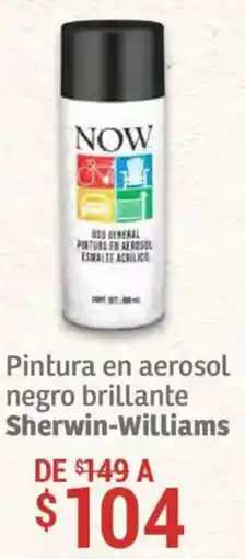 Soriana Híper Sherwin-williams pintura en aerosol negro brillante oferta