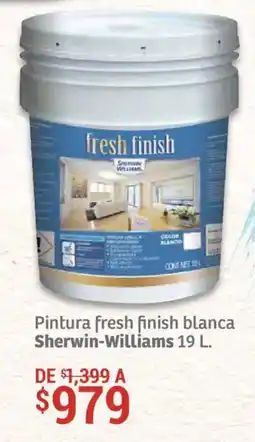Soriana Híper Sherwin-williams pintura fresh finish blanca oferta